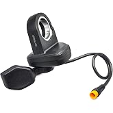 E-Bike 108X Left Thumb Throttle Speed Control 3 Pin Waterproof Connector 12V 24V 36V 48V 72V for Electric Scooters and EBike (108X-L Waterproof Plug)