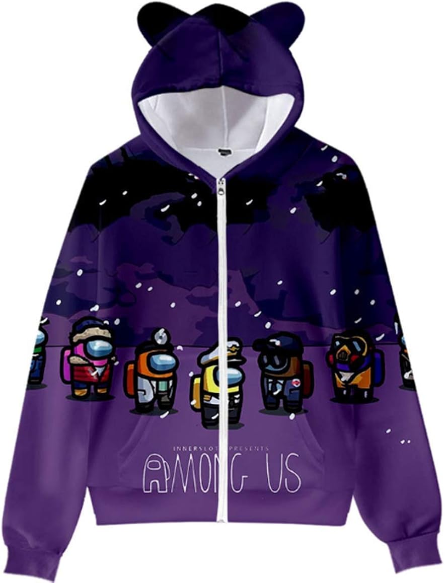 Youth Among Us 3D Print Casual Full zipper Hoodie