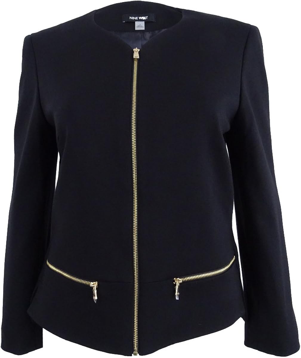 NINE WEST Women's Zip Up Jacket Clothing