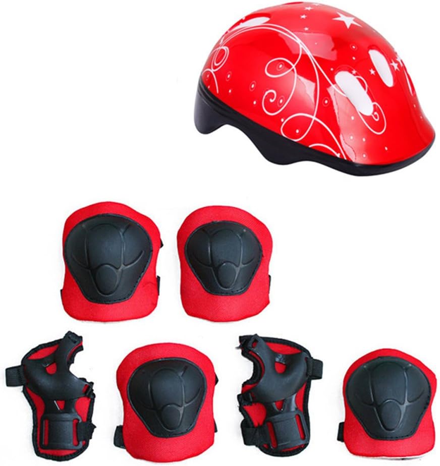 Kids Protective Gear Set, Children Skate Helmet Knee Pads Elbow Pads Wrist Guards for Skateboard Bike Cycle Roller Skating and Stunt Scooter 3-14 Years Old Boys Girls