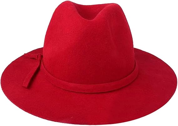 YueLian Women Wool Fedora Jazz Hats 