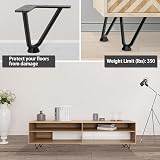 Signstek 16 Inch Black Metal Table Legs Trapezoidal 40cm Coffee Table DIY view 7