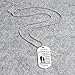 QIHOO Personalized Dog tag Stainless Steel Pendant Inspirational Necklace to My Son/Daughter (dad to Son(Inscription 2))