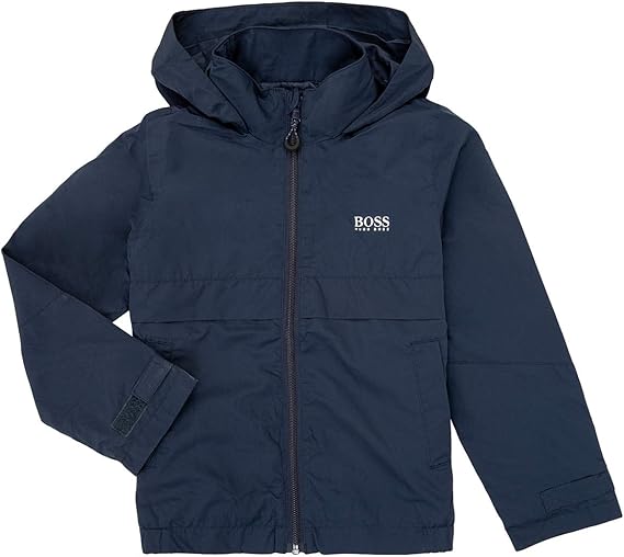 Boss Children's Waterproof Hooded Jacket Blue 4 Years Amazon.co.uk