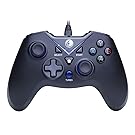 IFYOO V-one Wired Gaming Controller USB Gamepad For PC(Windows XP/7/8/10) & PlayStation 3 & Android & Steam - [Black&Blue]