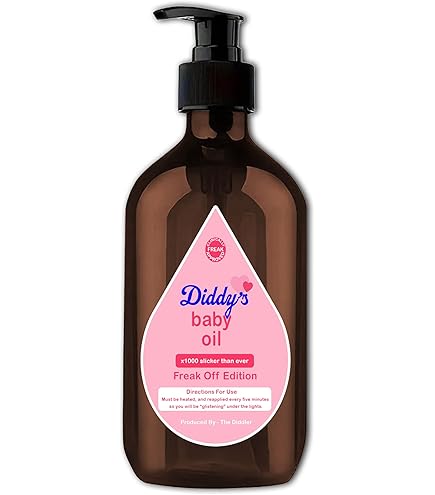 Diddy's Freak Off Mini Edition Baby Oil 8fl.oz Lotion Bottle with Pump Lid Funny Pop Culture Bathroom Décor Gift (Limited Edition Mini