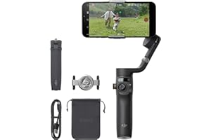 DJI Osmo Mobile 6 Smartphone Gimbal Stabilizer, 3-Axis Phone Gimbal, Built-In Extension Rod, Portable and Foldable, Android and iPhone Gimbal with ShotGuides, Vlogging Stabilizer, YouTube TikTok Video