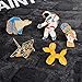 MJARTORIA Cute Pins for Backpack - Cartoon Cactus Pineapple Enamel Cool Brooch Pin Badges Set for Backpack Clothes Bags