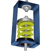 Mason HS-X-210 Rubber/Steel Spring Hanger Vibration Isolator for Rod Attachment, 210lbs Capacity, 1" Deflection, 210lbs/in Spring Constant, Blue