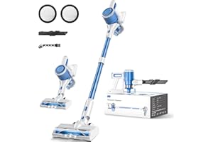 BSNAW Cordless Vacuum Cleaner for Home - Lightweight, 40Kpa Stick Vacuum Clean with Rechargeable Battery, Max 45Mins Runtime, 8 in 1 Handheld Vacuum for Hardfloor & Carpets Pet Hair, N505