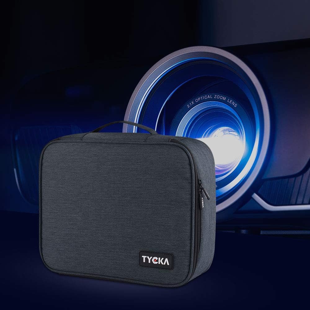 Video Projector Case TYCKA Protective Projector Organizer Bag Shockproof Projector Carrying Case with DIY Dividers 2 Pack Accessories Storage Pockets for Projector Device (12,2 x 9,5 x 3,5 inch): Electronics