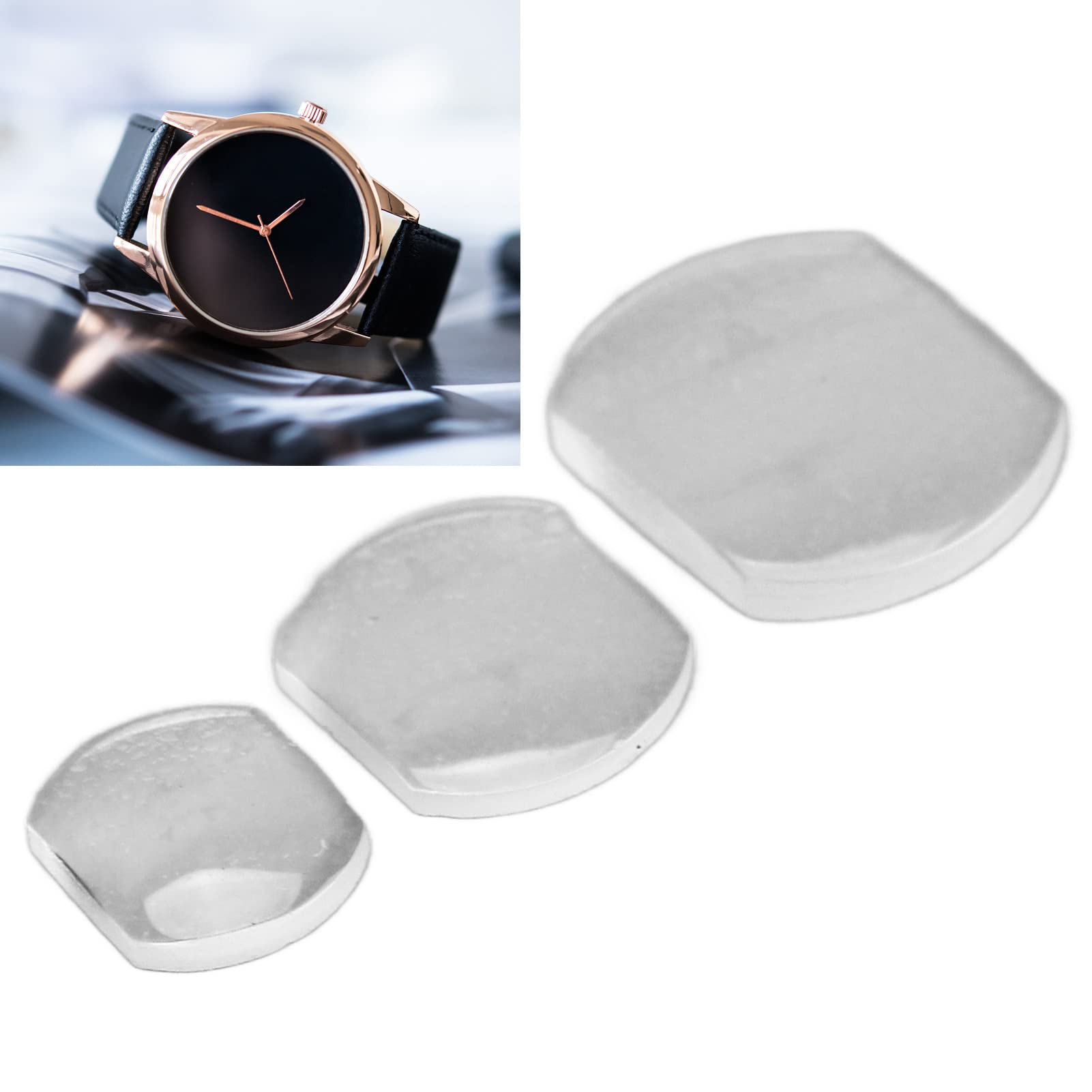 YUYTE Watch Repair Magnifying Glass, 3pcs Strong Permeability Watch Calendar Window Magnifier for Reading Coins Hobby Travel