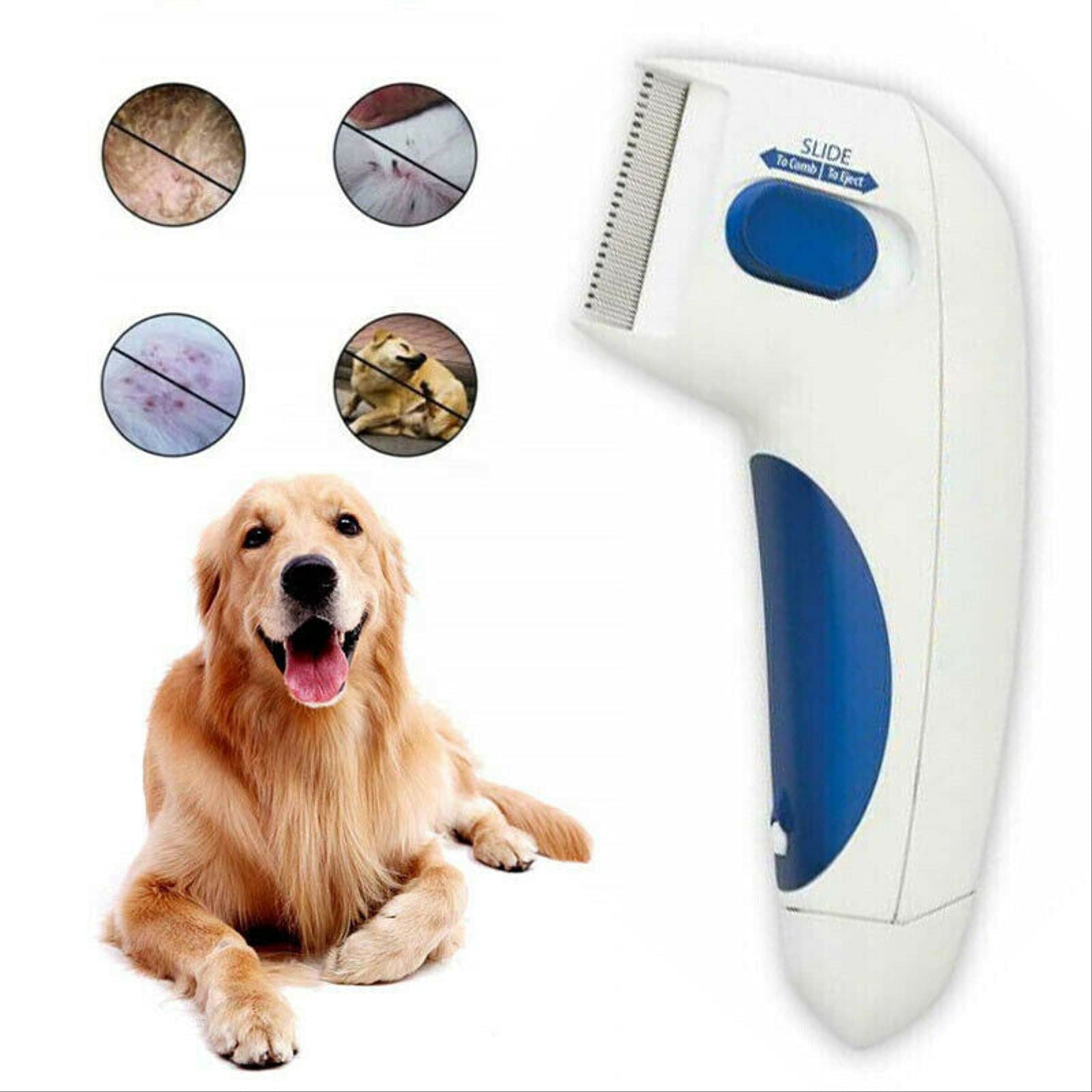 Photo 1 of Stcyutdaa Electric Pet Comb, Stainless Steel Heads, Effectively Removes Floating Hair for Long & Short-haired Pets like Cats/Dogs/Rabbits/Totoro