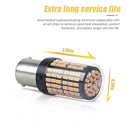 2Pack 1157 LED Brake Light Bulb, 12V-24V BAY15D