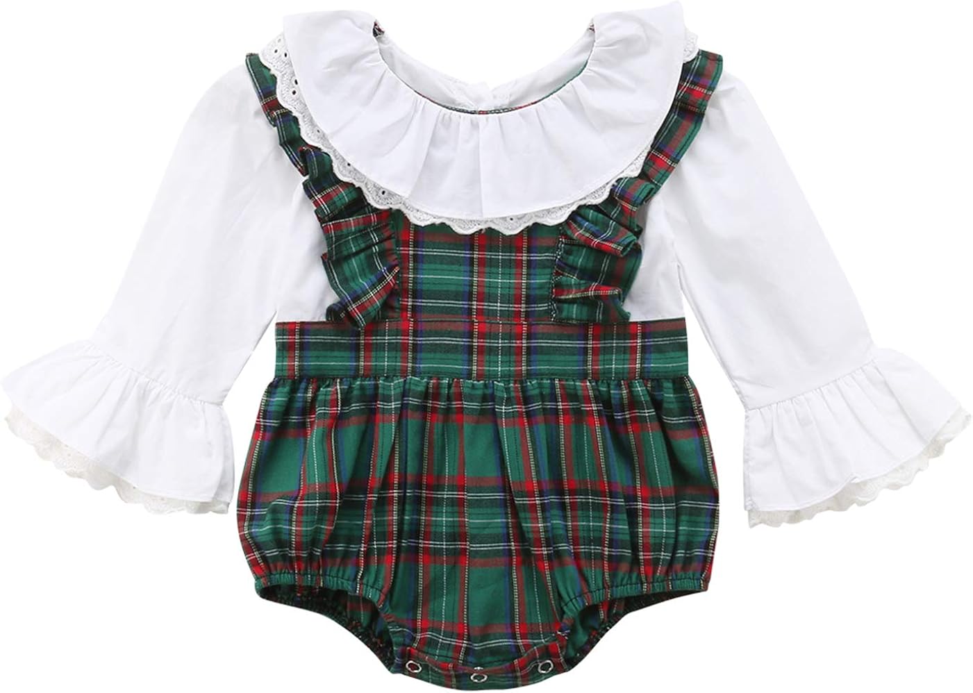 baby tartan romper