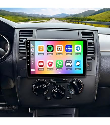 ASURE Android 14 Carplay Radio For Nissan Versa 2007-2011 – 9" IPS, 2+32GB, Wireless Carplay & Android Auto