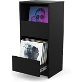 Glorious Vinyl Vault for Vinyl Record Collection Storage (Black)