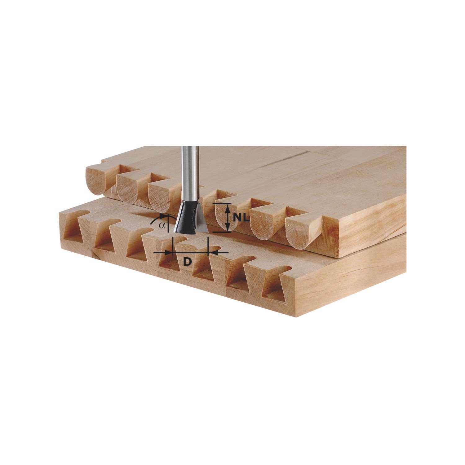 Festool 490992 Dovetail Bit, Carbide 14.3 mm Cutting Diameter — image 1