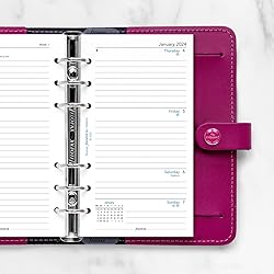 Filofax Personal week on two pages lined 2024 diary