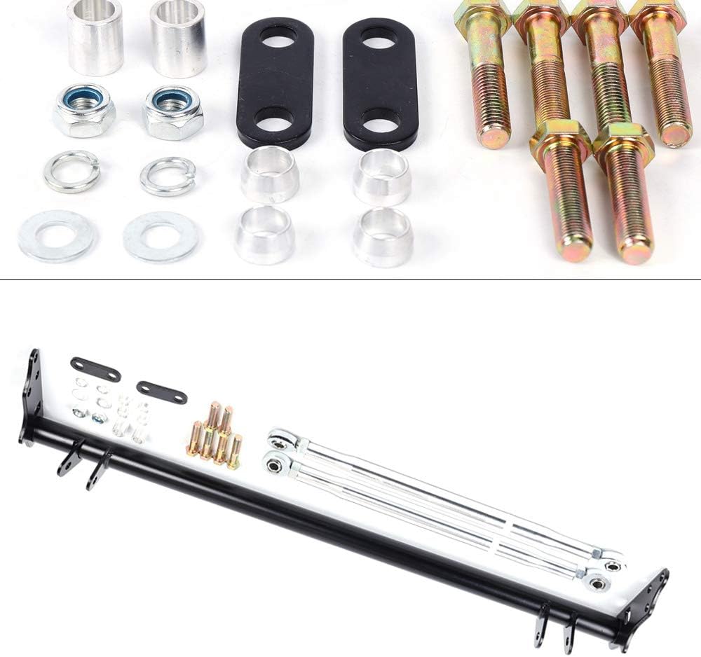 QIZHI Suspension Traction Control Tie Bar Kit for 1988-1991 Honda Civic EF CRX Stainless Steel 360 Degree Rotation US Stock