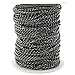 CleverDelights Curb Chain Spool - 3x5mm Link - Gunmetal Color - 30 Feet - Bulk Chain Roll 30'