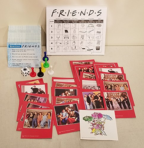 Friends Trivia Game with Picture Cards; in a Collectible Red Tin