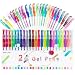 Gel Pens Set Colored Gel Art Markers Fine Point Pen with 40% More Ink for Adult Coloring Books Drawing Doodling Scrapbooking (24 Colors)