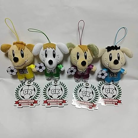Amazon Generations 高校tv サッカーマスコット 片寄涼太 佐野玲於 白濱亜嵐 数原龍友 ジェネ犬 ４種セット アニメ 萌えグッズ 通販