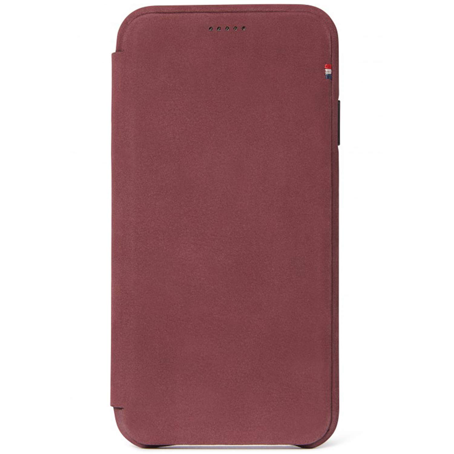 DECODED Slim Wallet Case iPhone XS Max - Lightweight Premium Full Grain Leather with Leather Buttons + Card Slots with Smart Magnetic Closure Wallet Case for iPhone XS Max - Deeo Purple