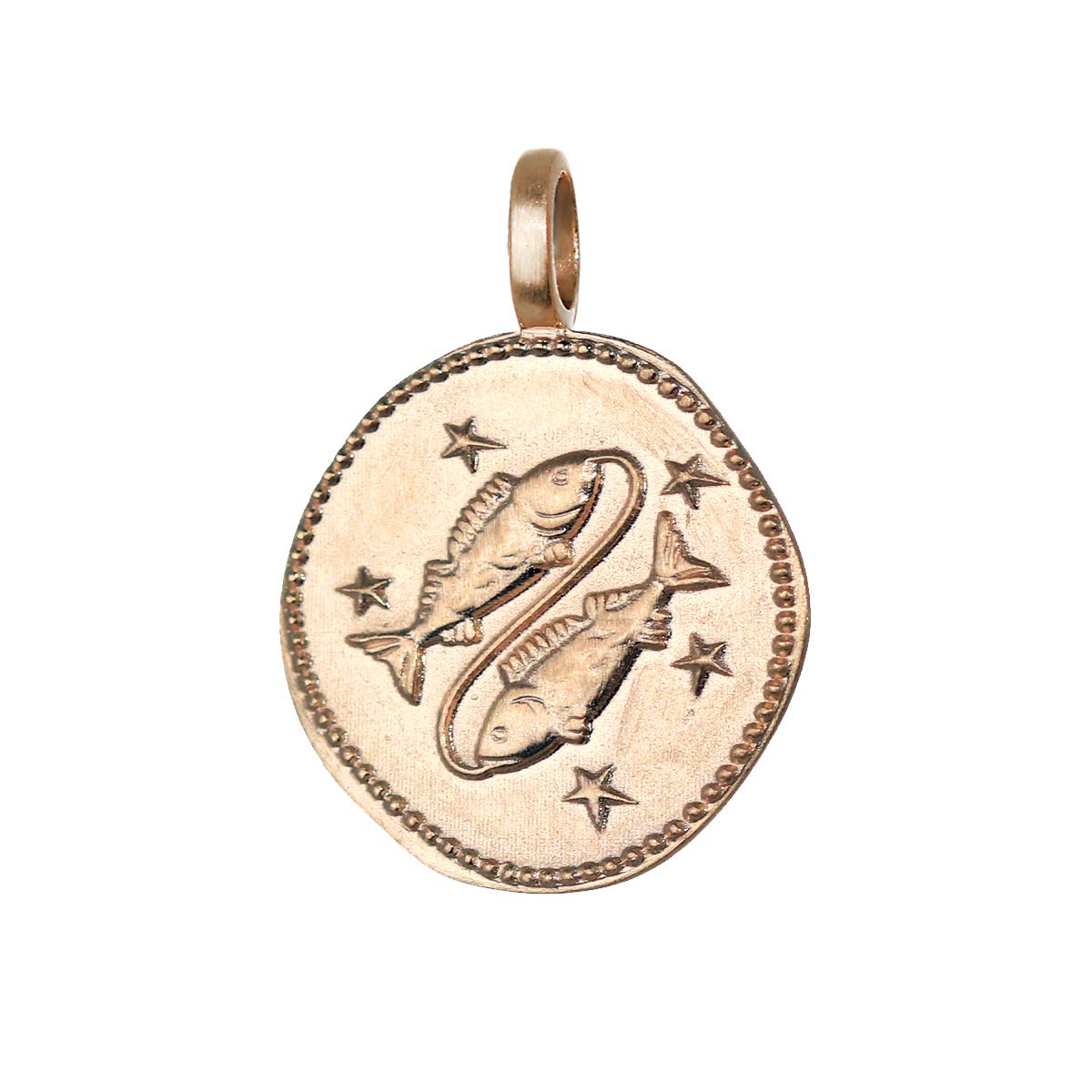 NKlaus Pisces star sign gold plated 18k gold 16mm chain pendant horoscope Zodiac 1661