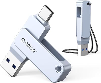 Clé USB 32 Go USB-C et USB-A, 150 Mo/s, USB 3.2 Gen 1, Bleu, EB05