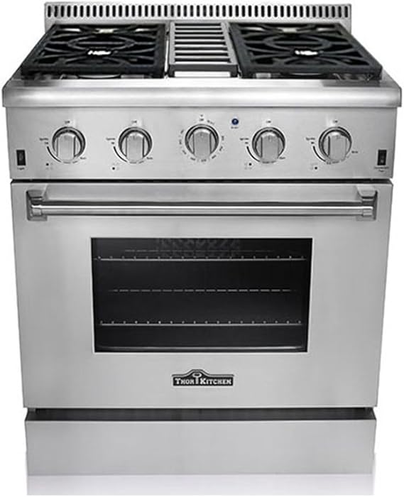 THOR KITCHEN 30" Professional Gas Range with 4.2 Cu. Ft. Oven, 4