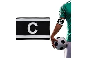 Mezeic Unisex Captain Armband for Soccer Training, Adults & Youths Classic Captain ‘C' Arm Band Adjustable Elastic Captain Armbands Team Sports Accessories