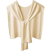Deftkaze Sweater Shawl Wraps for Women Fashion Knitted Shawl Casual Knotted Shoulder Scarf Wrap Tops for Travel Holiday