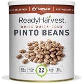 Ready Harvest Dried Quick-Cook Pinto Beans, 22 Servings, 25-Year Shelf Life | 22 Servings 25-Year Shelf Life Quick-Cook Pinto Beans for Pantry Storage, Camping &amp; Emergency Food