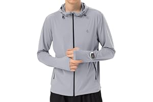 MAISON MISFITS 15 Mens Sun Protection Jacket Summer Cooling Hoodie Full Zip Fishing Spf Uv Lightweight Shirt UPF 50+