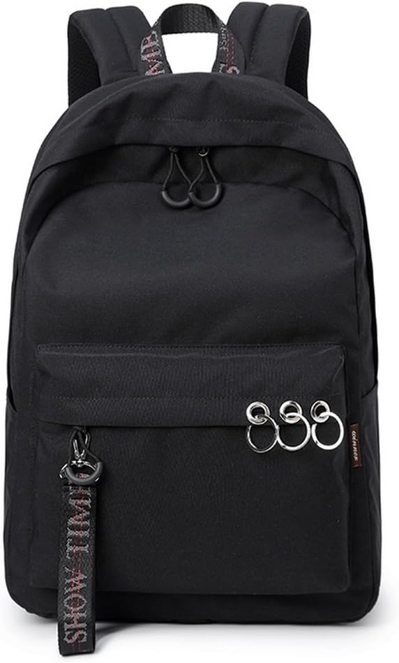 Joymoze Unisex Classical School Backpack Teen 15.6" Laptop Backpack with USB Charging Port Black