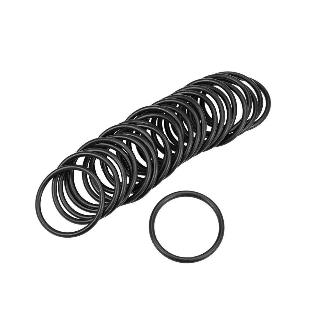 sourcing map Nitrile Rubber O-Rings 33mm OD 28mm ID 2.5mm Width, Metric Nitrile Rubber Sealing Gasket for Automotive Machine Plumbing, Pack of 25
