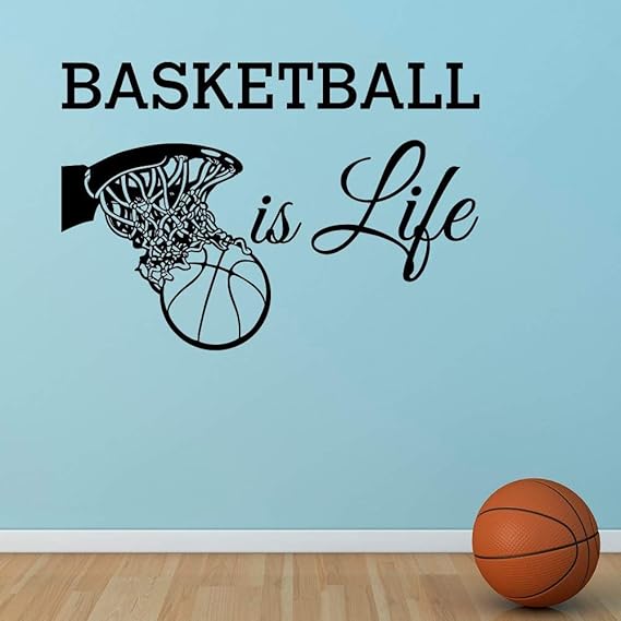 Basketball Is Life Tatuajes de pared Cita Baloncesto Hoop ...