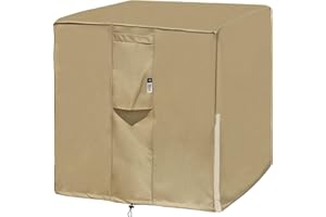 Flexiyard Air Conditioner Covers for Outside Units - 30 x 30 Inch Outdoor Central AC Cover with Waterproof 600D Durable Canvas, Square Universal Patio Furniture Cover (30"L x 30"W x 32"H)