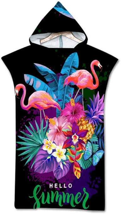 bademantel damen flamingo