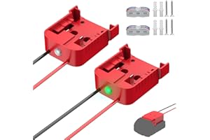2 Packs Power Wheel Adapter Compatible with Milwaukee 18V Battery Adapter with Low Voltage Cutoff for DIY Rc Car Toys
