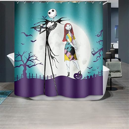 Amazon Com Youni Jack Skellington Shower Curtain Halloween Theme