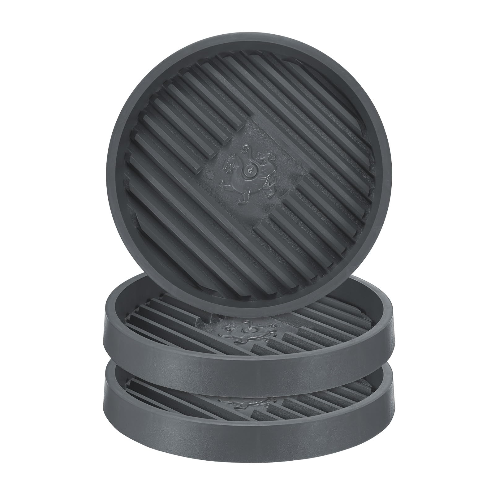 M METERXITY 3-Pack Plant Saucer, 10.2 Inch 26cm Flower Pot Saucers, Thicker Anti-Rot Root Plastic Plant Saucer for Indoor/Outdoor Potted Plant/Plant Water Catcher Tray [Cement Ash]