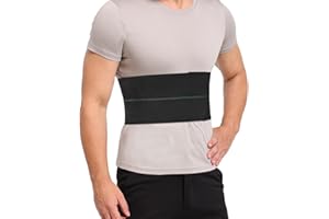 Broken Rib Brace for Men - Compression Chest Binder for Cracked Ribs Support & Chest Pain Relief - Belt for Bruised Rib Cage 
