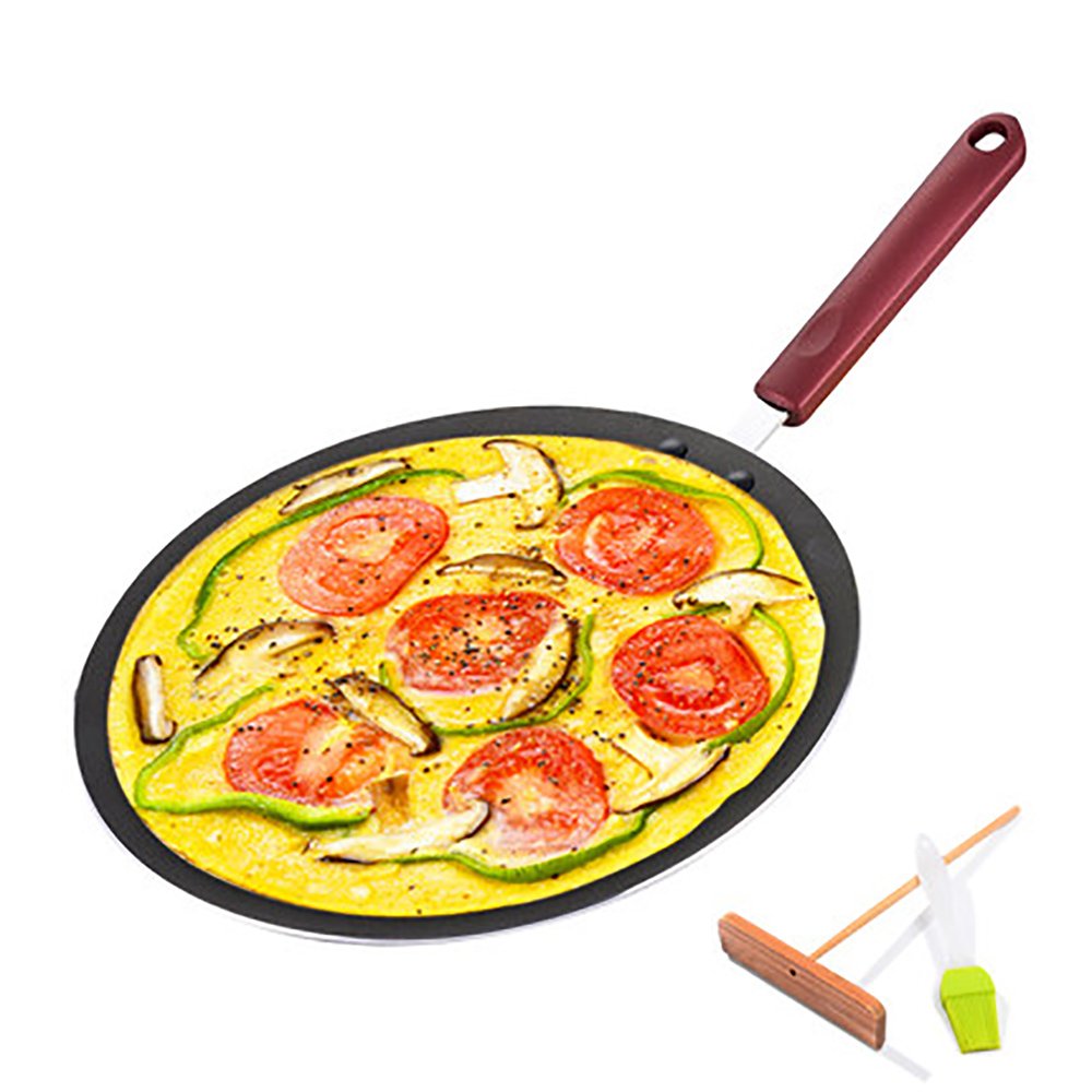 Frying Pan Versatile Heavy-Duty Large 12 Inch/30Cm Cast Iron Round Skillet By Euphoric Cookware