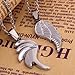 YAZILIND Stainless Steel 2 Piece Dragon and Angel Wing Couple Pendant Necklace Gift 17