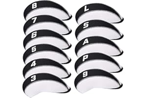 Craftsman Golf 11pcs/Set Neoprene Iron Headcover Set with Large No. for All Brands Callaway,Ping,Taylormade,Cobra Etc.
