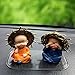 4pcs Cute Monks Figurine Statue Car Interior Display Decoration Car Dashboard Ornament Car Home Office Decor