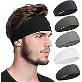Sunporx Unisex Sports Headband Sweat-Absorbing and Non-Slip Headband High Elasticity for Running Yoga Gym Cycling Tennis Basketball Men & Women